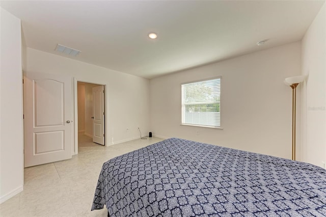 view of tiled bedroom