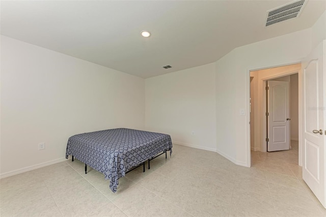 view of tiled bedroom