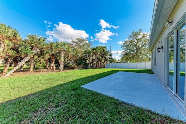 view of yard featuring a patio