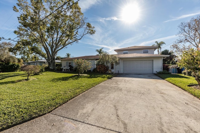 view of front of home with a front yard