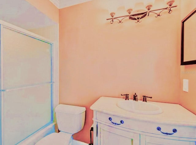 1710 Lighthouse Ter S Unit 1, South Pasadena, FL 33707 - bathroom featuring a shower with shower door, toilet, and vanity