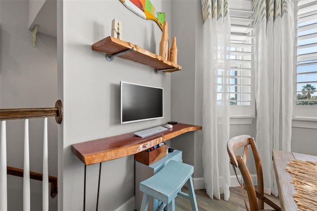 office featuring hardwood / wood-style floors