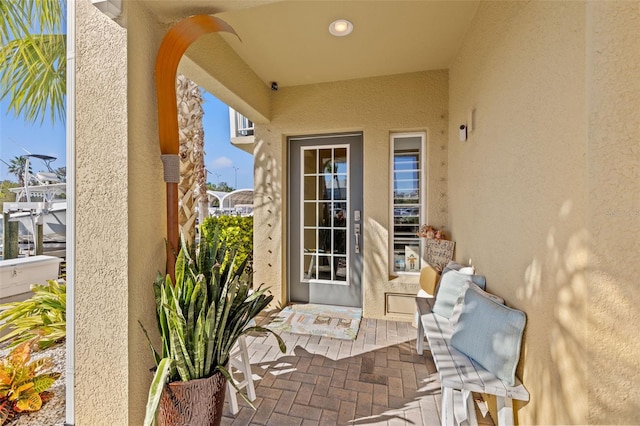 view of doorway to property