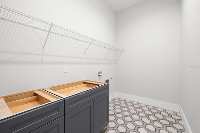 laundry area with electric dryer hookup