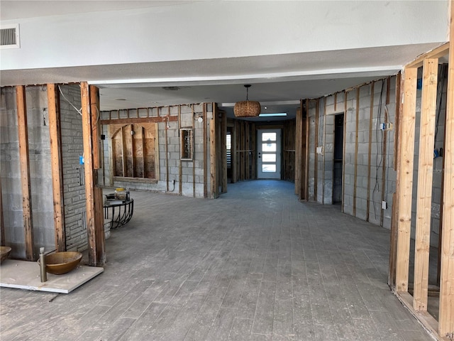 misc room featuring dark hardwood / wood-style flooring