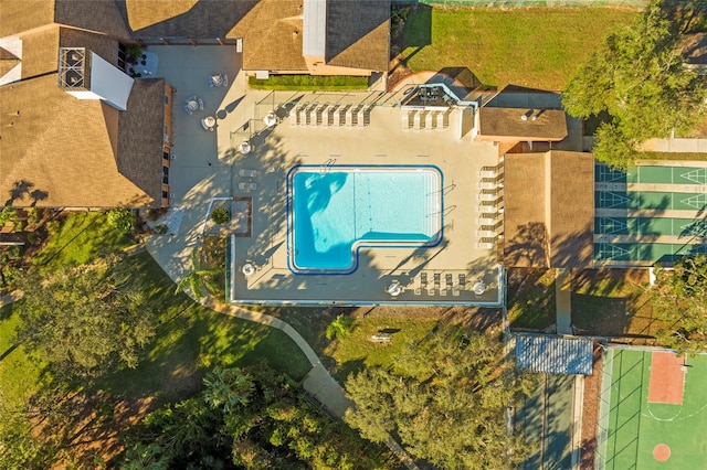 birds eye view of property