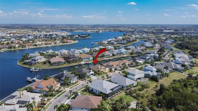 721 Manns Harbor Dr, Apollo Beach, FL 33572 - aerial perspective of suburban area featuring a nearby body of water
