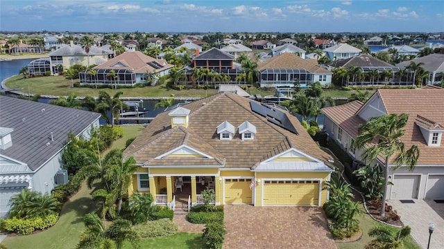 721 Manns Harbor Dr, Apollo Beach, FL 33572 - aerial view of residential area featuring a nearby body of water