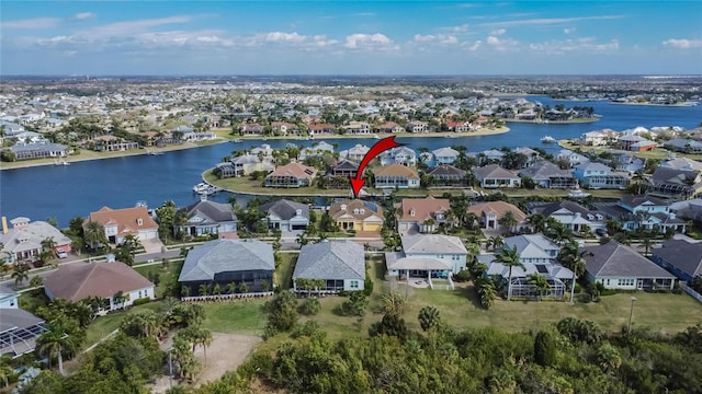 721 Manns Harbor Dr, Apollo Beach, FL 33572 - aerial view of property and surrounding area with nearby suburban area and a nearby body of water