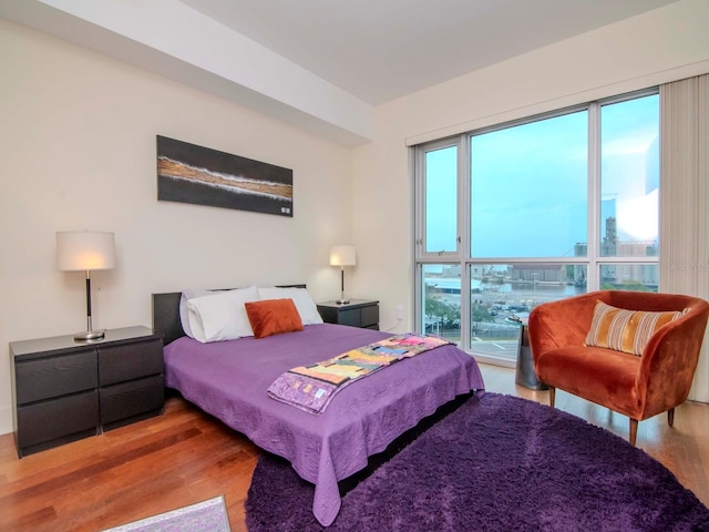 bedroom featuring hardwood / wood-style flooring