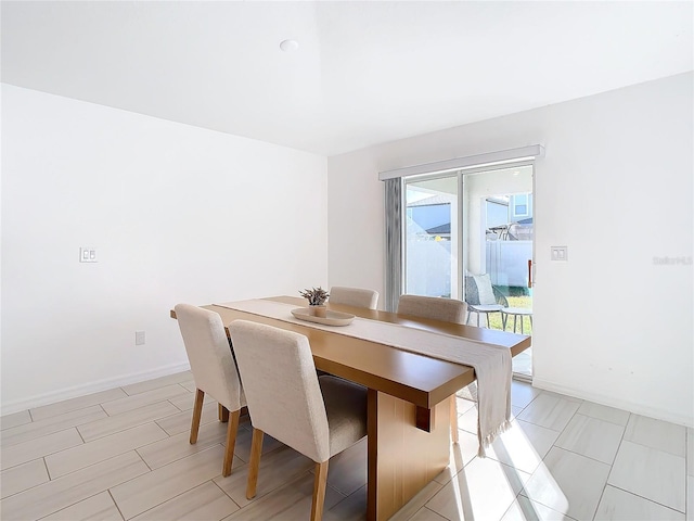 view of dining room