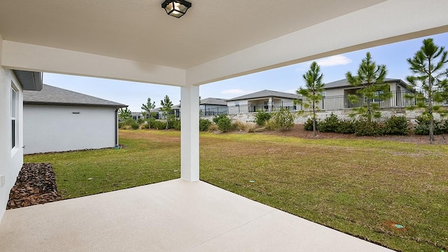 view of yard with a patio