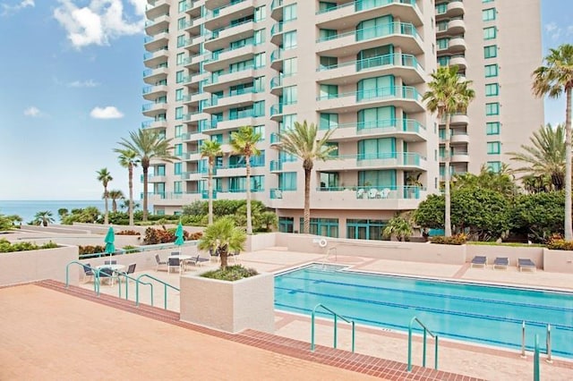 view of pool with a patio