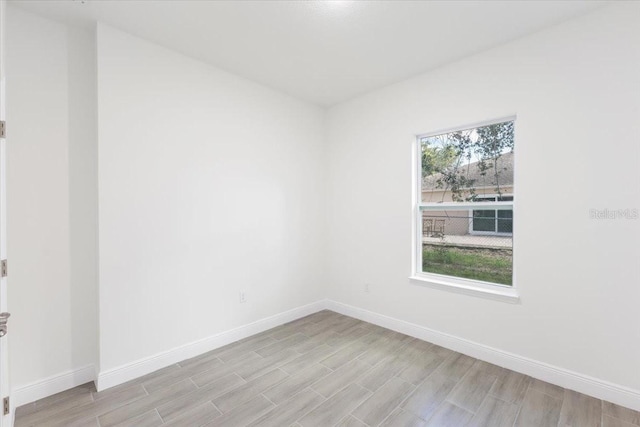 empty room featuring light wood-type flooring