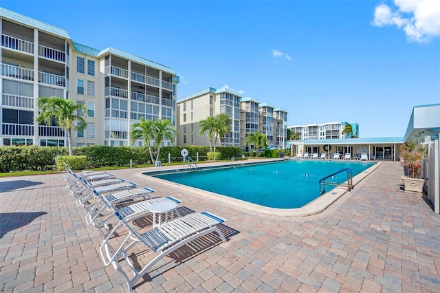 view of pool with a patio area