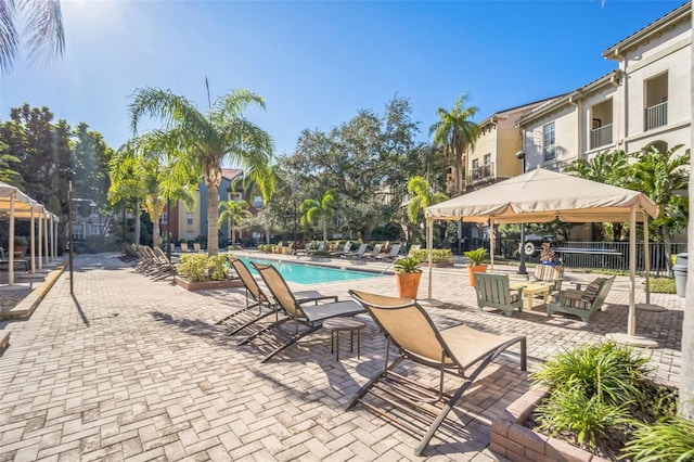 view of patio with a community pool