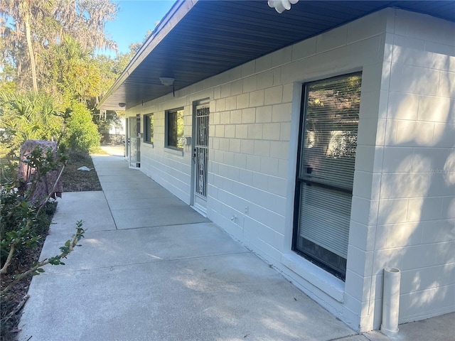 view of home's exterior featuring a patio area