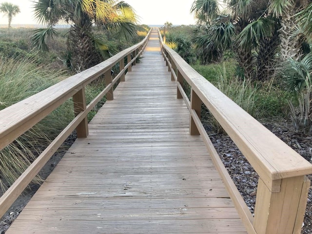 view of dock area