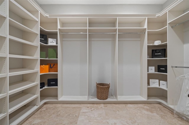 view of walk in closet