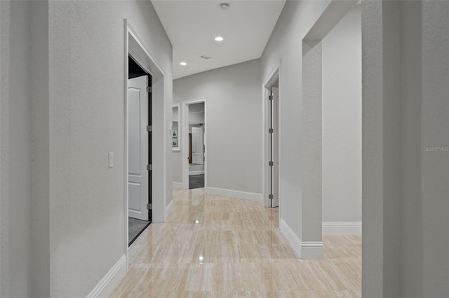 hallway featuring light hardwood / wood-style flooring