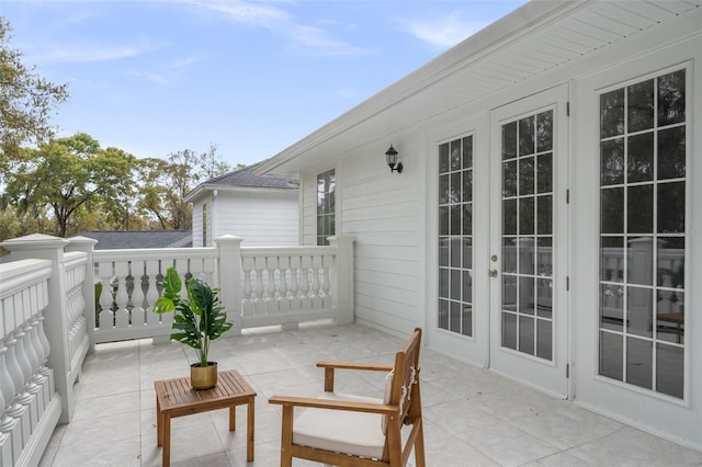 view of patio with french doors