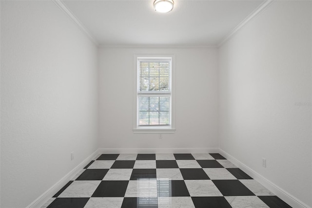 unfurnished room featuring ornamental molding