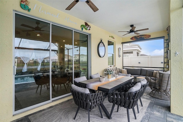 view of sunroom