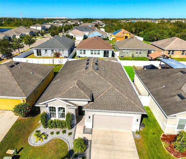 aerial view featuring a residential view