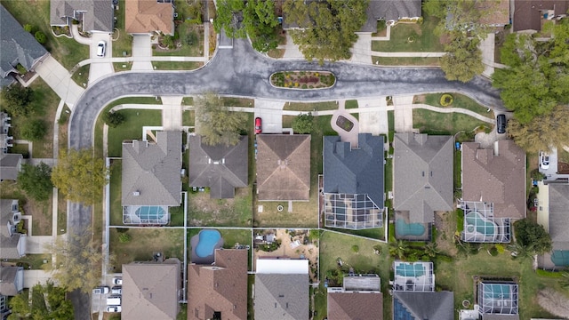 drone / aerial view with a residential view