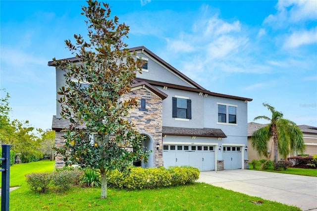 view of front facade featuring a garage