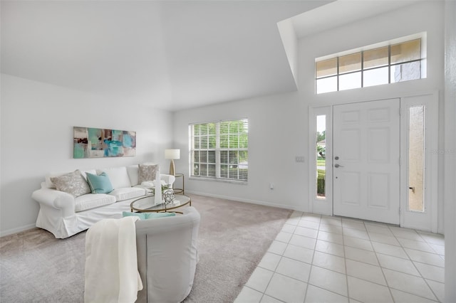 view of carpeted living room