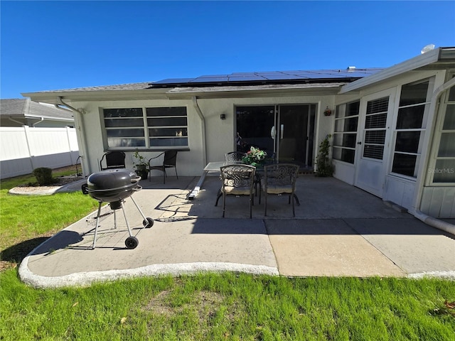 view of patio with area for grilling