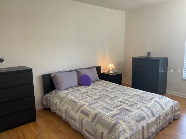 bedroom featuring light hardwood / wood-style flooring