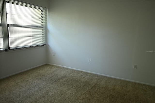 view of carpeted empty room