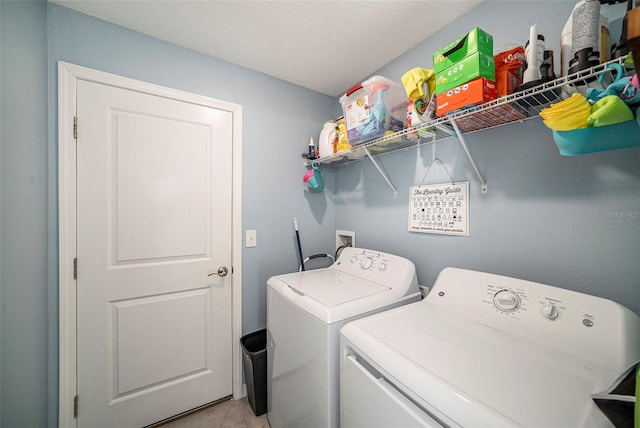 laundry room featuring independent washer and dryer