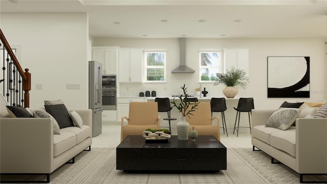 view of carpeted living room