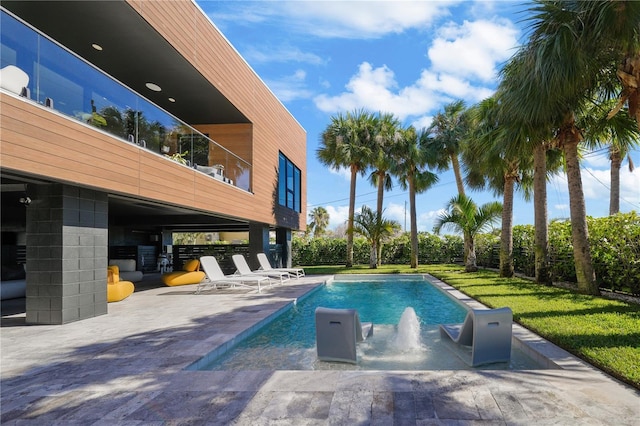 view of pool with a patio area