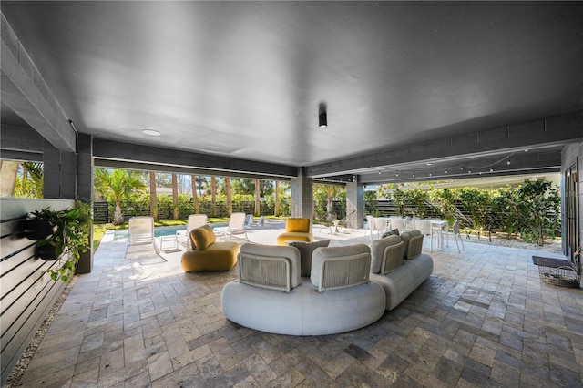 view of patio / terrace with an outdoor hangout area