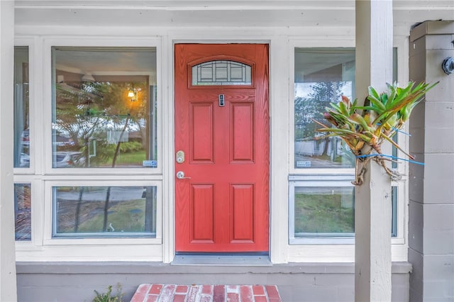 view of doorway to property