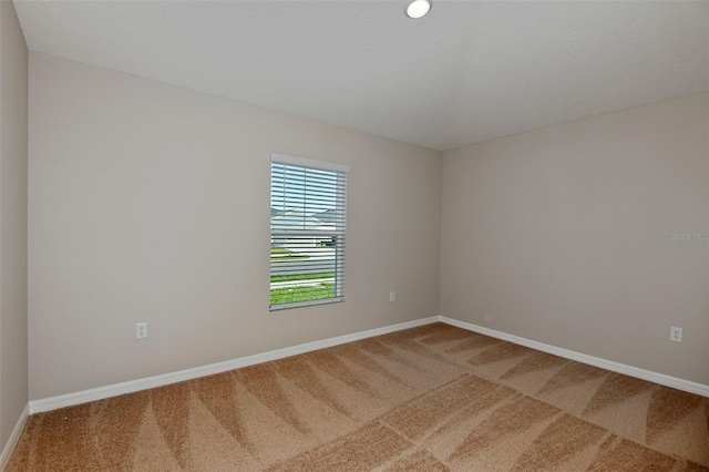 unfurnished room featuring carpet