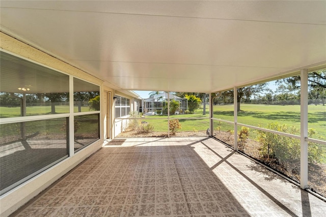 unfurnished sunroom with a healthy amount of sunlight