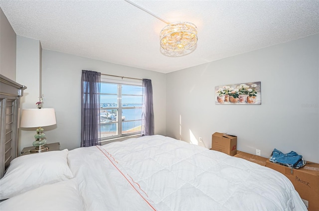 bedroom featuring a textured ceiling