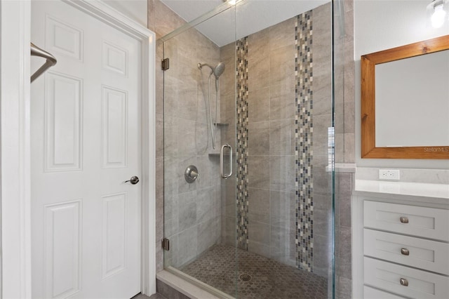 bathroom featuring walk in shower