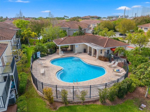 view of pool with a patio area