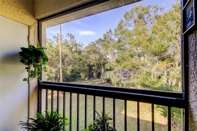 view of balcony