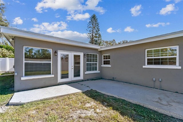 exterior space with a patio area and french doors