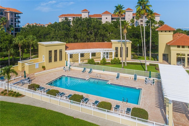 view of pool with a patio