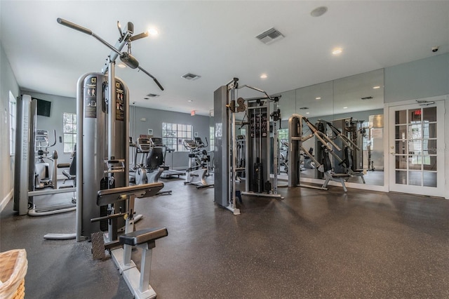 view of exercise room