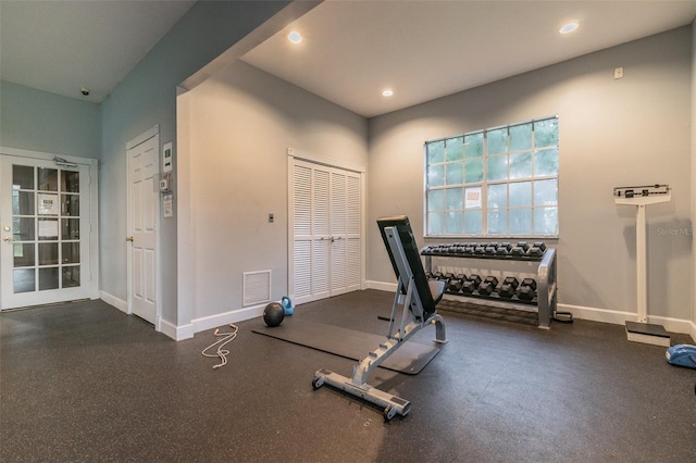 view of workout room