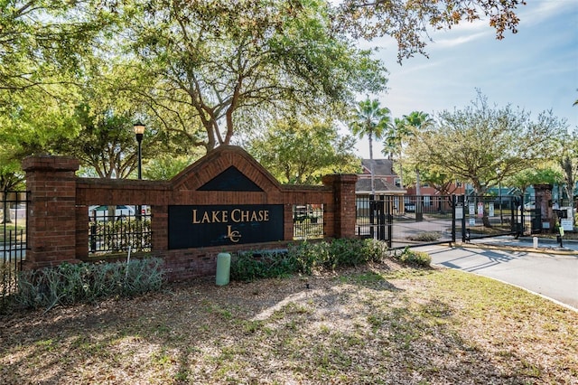 view of community sign